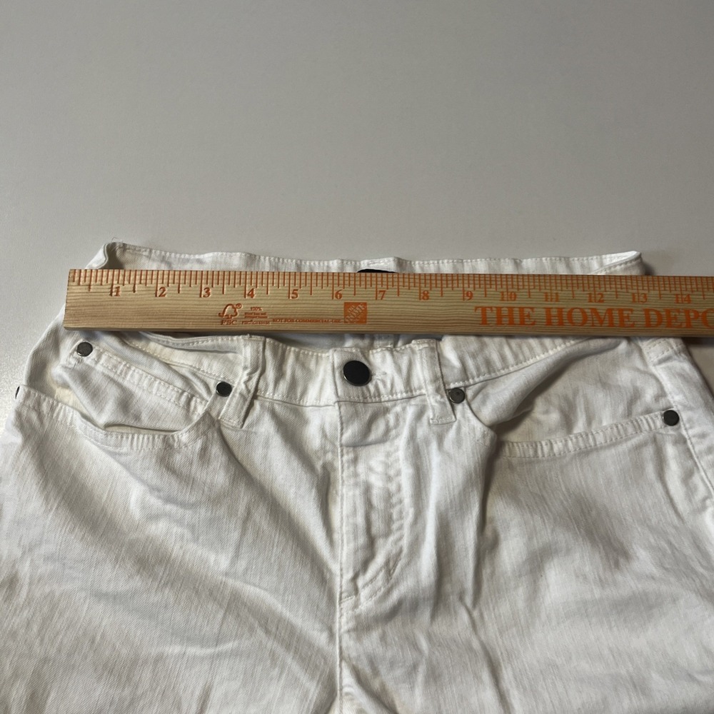 Eileen Fisher Straight Leg Stretch Jeans Size 2 White Coastal Minimalism Denim - Picture 4 of 9